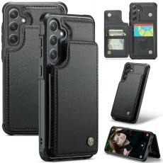 Caseme - CASEME C22 Samsung Galaxy S24 Fodral KonstL&auml;der RFID-Skydd- Svart