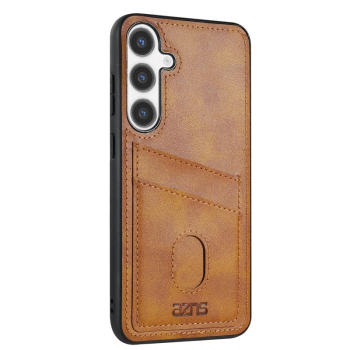 AZNS - AZNS K1 Series Samsung Galaxy S25 Fodral KonstLäder - Brun