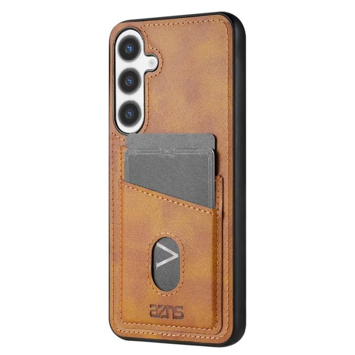 AZNS - AZNS K1 Series Samsung Galaxy S25 Fodral KonstLäder - Brun