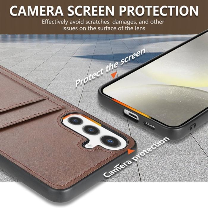 AZNS - AZNS K1 Series Samsung Galaxy S25 Fodral KonstLäder - Brun