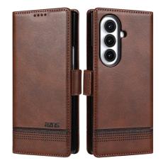 AZNS - AZNS Samsung Galaxy Z Fold7 Pl&aring;nboksfodral Konstl&auml;der - Brun