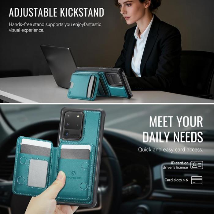 OEM - JEEHOOD Samsung Galaxy S20 Ultra Fodral Konstläder - Blå