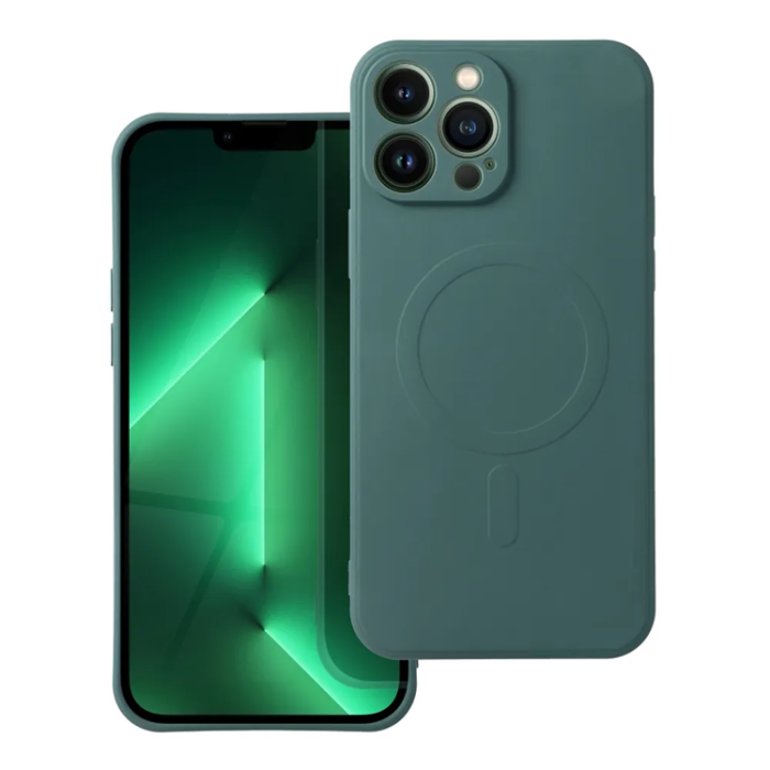 OEM - Galaxy A55 Mobilskal Magsafe Silikon - Mörkgrön