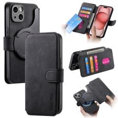 CASENEO - CASENEO iPhone 15 Pl&aring;nboksfodral Konstl&auml;der - Svart