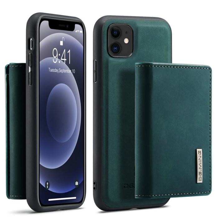 DG.MING - DG.MING Konstläder Plånboksfodral med Kickstand för iPhone 11 - Grön