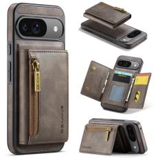 DG.MING - DG.MING M5 Series Mobilskal till Google Pixel 9 Pro Konstl&auml;der Magnetisk Brun
