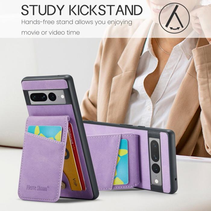 FIERRE SHANN - FIERRE SHANN Google Pixel 7 Pro Fodral PU+TPU - Lila