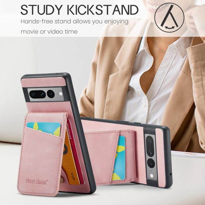 FIERRE SHANN - FIERRE SHANN Google Pixel 7 Pro Fodral PU+TPU - Rosa