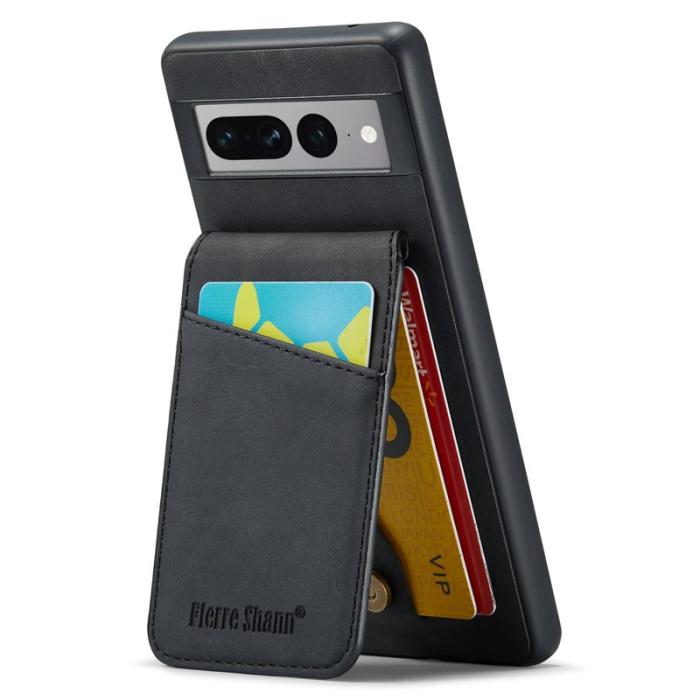 FIERRE SHANN - FIERRE SHANN Google Pixel 7 Pro Fodral PU+TPU - Svart