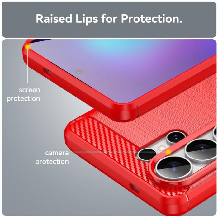 WANLONFENG - WANLONFENG Mobilskal till Samsung Galaxy S26 Ultra TPU LS Series - Röd