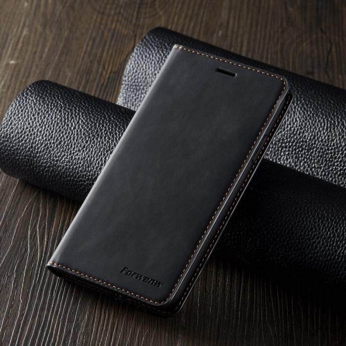 FORWENW - FORWENW Fantasy Series iPhone 11 Plånboksfodral Konstläder - Svart