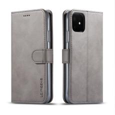 LC.imeeke - LC.imeeke iPhone 11 Pl&aring;nboksfodral i Konstl&auml;der - Gr&aring;