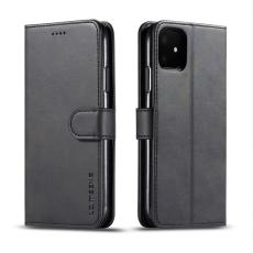 LC.imeeke - LC.imeeke iPhone 11 Pl&aring;nboksfodral i Konstl&auml;der - Svart