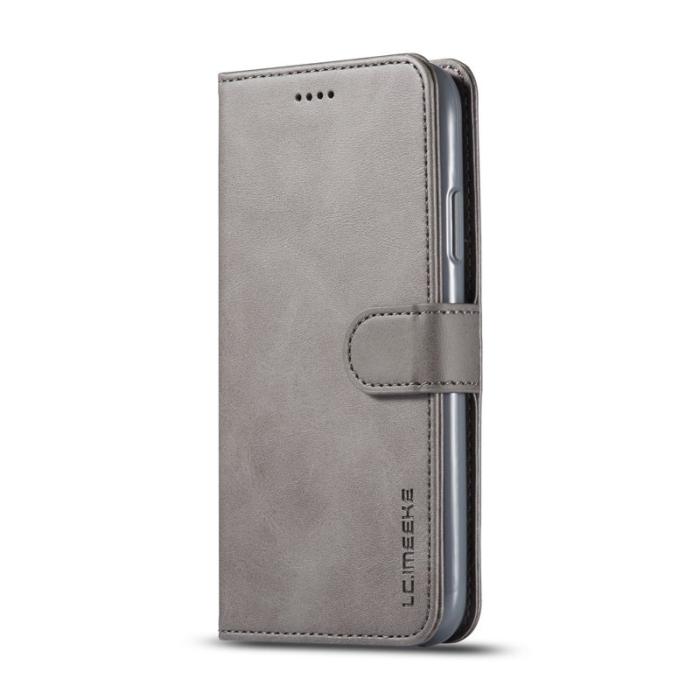LC.imeeke - LC.imeeke iPhone 11 Plånboksfodral i Konstläder - Grå