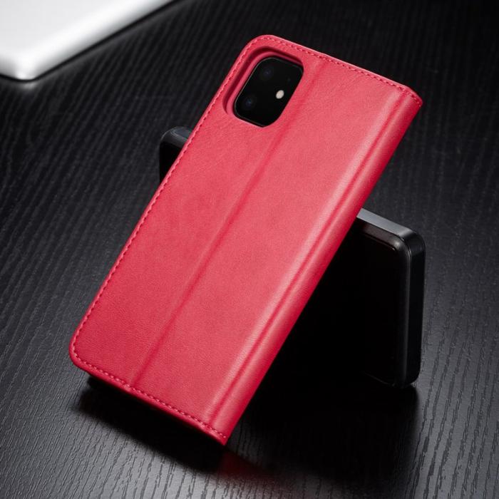 LC.imeeke - LC.imeeke iPhone 11 Plånboksfodral i Konstläder - Justerbar Ställning - Rosa