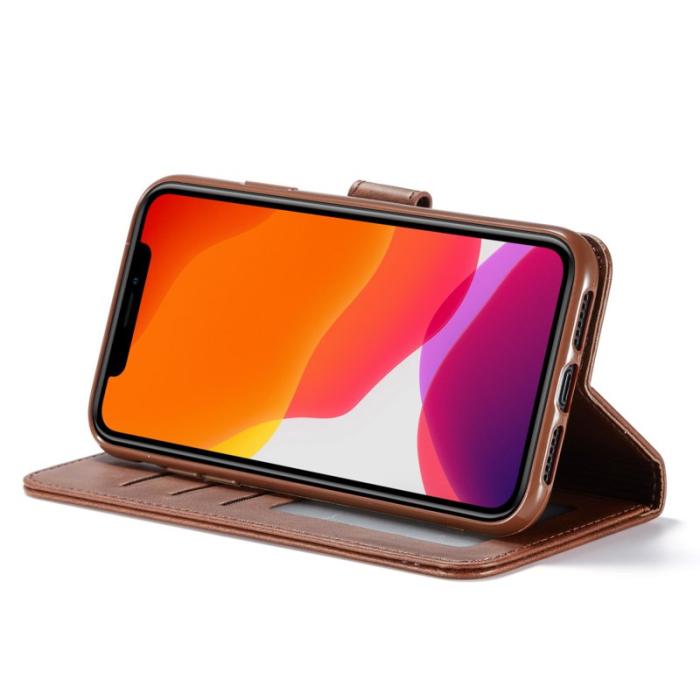 LC.imeeke - LC.imeeke iPhone 11 Plånboksfodral i Konstläder - Brun