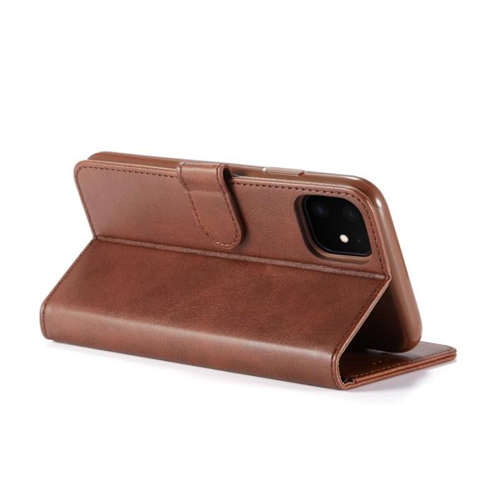 LC.imeeke - LC.imeeke iPhone 11 Plånboksfodral i Konstläder - Brun