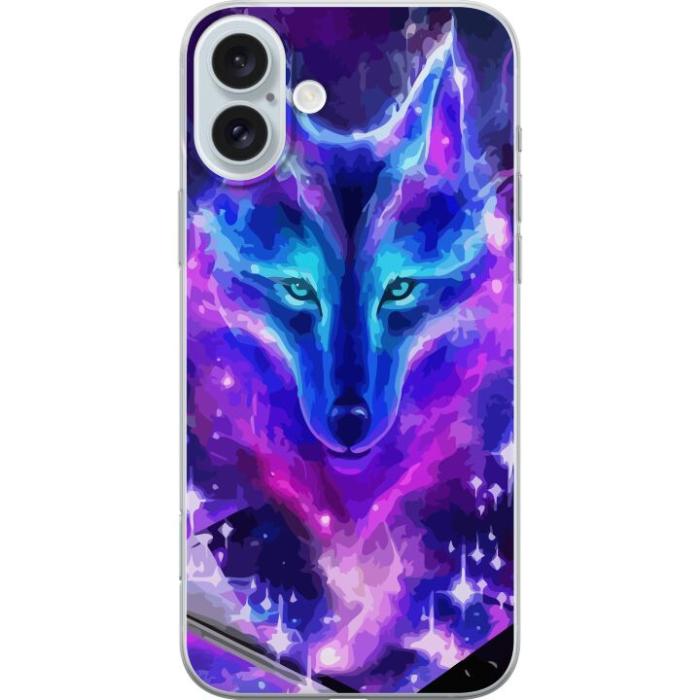 iSecrets - Mobilskal till Apple iPhone 16 Plus med Neon Varg