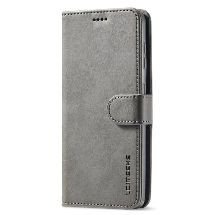 LC.imeeke - LC.IMEEKE Samsung Galaxy S22 5G Plånboksfodral Konstläder - Grå