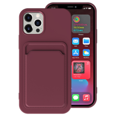 OEM - iPhone 13 Pro Skal med Kortfack - Maroon