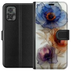 iSecrets - Plånboksfodral till Motorola Moto E22i med Silkesblommor