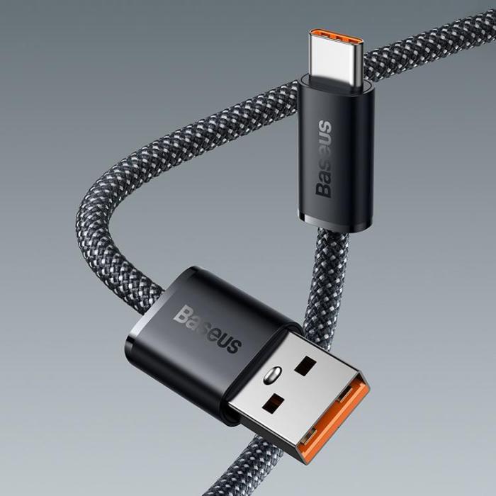 BASEUS - Baseus Dynamic USB-C till USB-A kabel 100W 1m - Grå