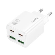 Hoco - Hoco Snabbladdare PD 30W 2xUSB-A 2xUSB-C QC3.0 3A N56 - Vit