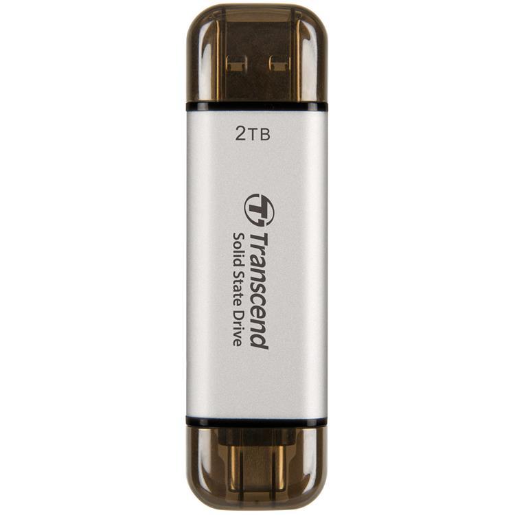 Transcend Portabel SSD USB-C 2TB - Silver | 380 | AlltMobil