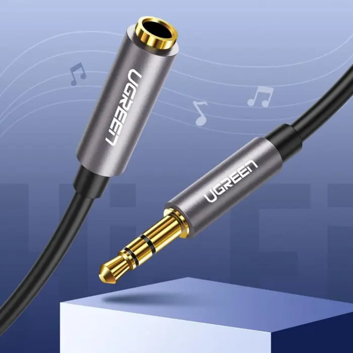 Ugreen - Ugreen AUX 3.5 mm Mini Jack Förlängning Kabel 3m - Silver