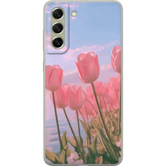 iSecrets - Mobilskal till Samsung Galaxy S21 FE 5G med Rosa Tulpaner