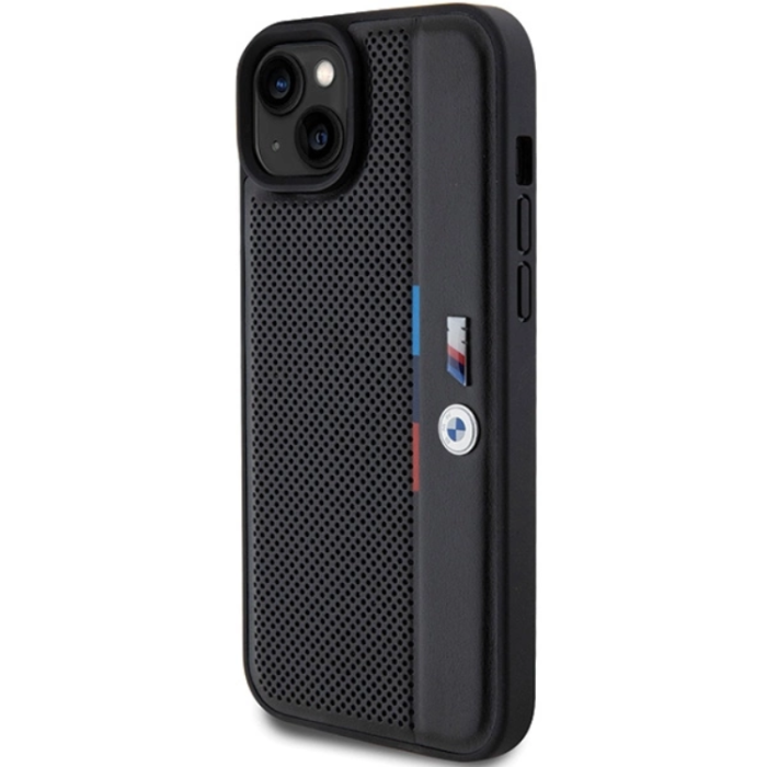 BMW - BMW iPhone 15/14/13 Mobilskal Perforated Tricolor Line