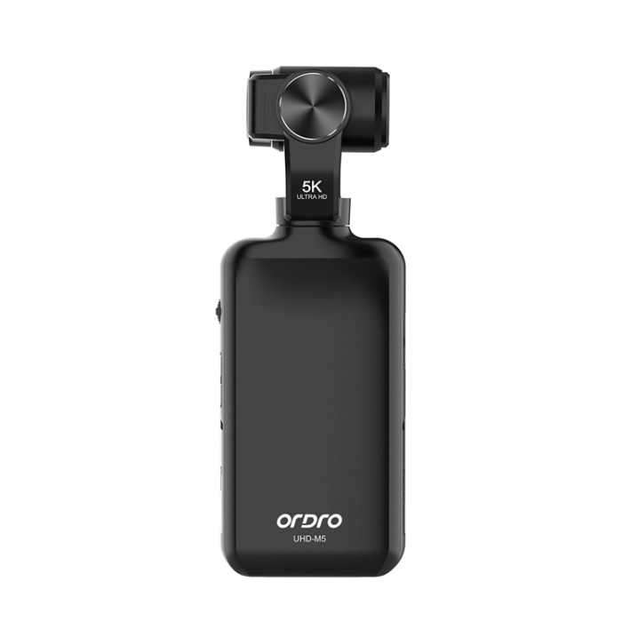 Ordro - Ordro 3-Axis Gimbalkamera 5K, för Vloggning och YouTube Pocket M5 - Svart