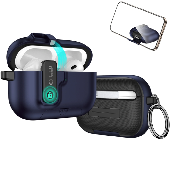 Tech-Protect - Tech-Protect Apple Airpods Pro 3 Skal Slim Hook - Marinblå