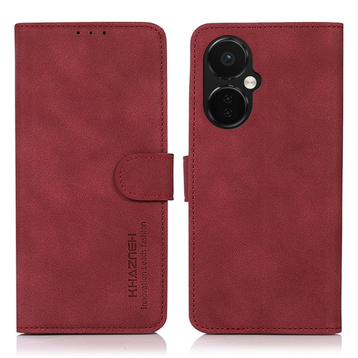 KHAZNEH - KhAZNEH OnePlus Nord CE 3 Lite Plånboksfodral Textured Flip - Röd