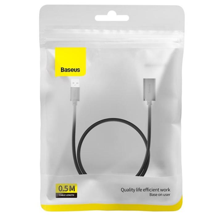 BASEUS - Baseus AirJoy Förlängning USB 2.0 Kabel 0.5m - Svart