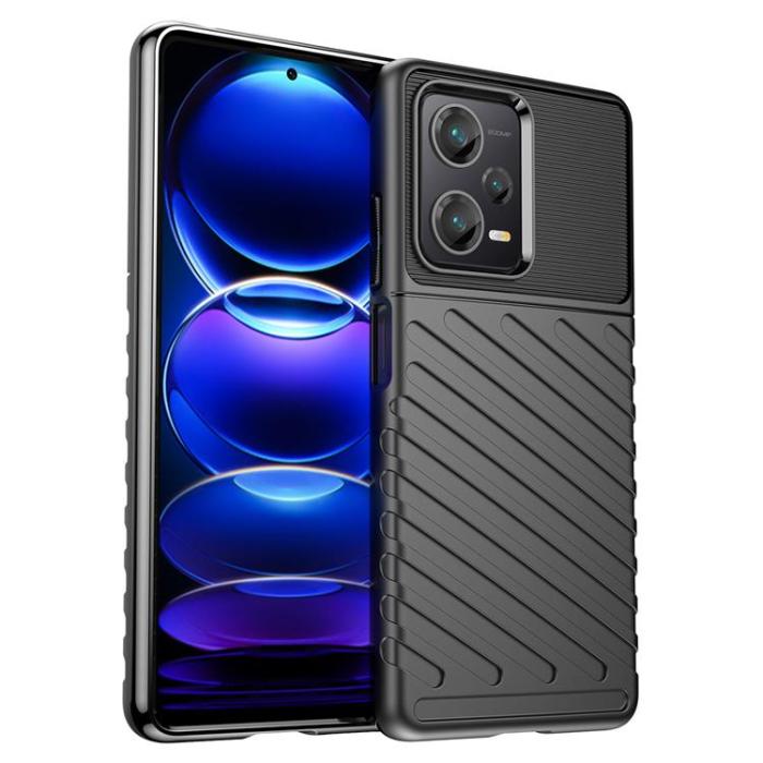 OEM - Xiaomi Redmi Note 12 Pro Plus Mobilskal Thunder Armor Silikon - Svart