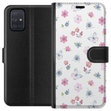 iSecrets - Plånboksfodral till Samsung Galaxy A71 med Blommor och fjärillar