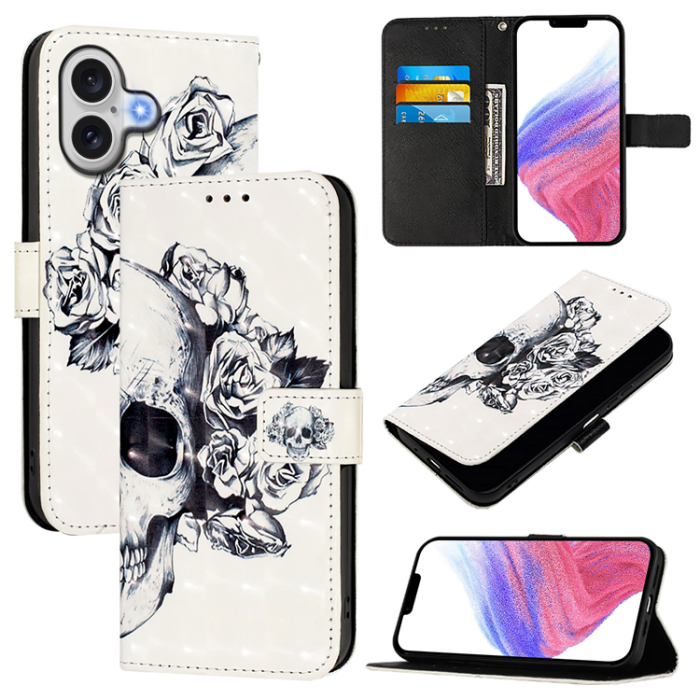 A-One Brand - iPhone 17 Plånboksfodral Printing Pattern Med Strap