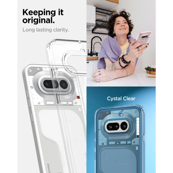 Spigen - Spigen Mobilskal För Nothing Phone (4a) Ultra Hybrid - Crystal Clear