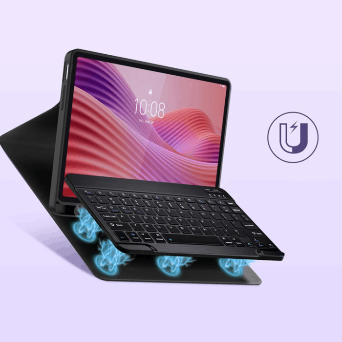Tech-Protect - Tech-Protect Lenovo Tab 10.1 Fodral Med Engelskt Tangentbord