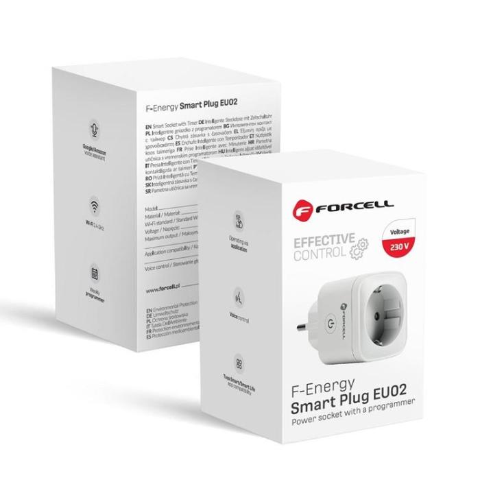 Forcell - Forcell Smart Plug 230V med WiFi Stöd för Tuya/Amazon Alexa