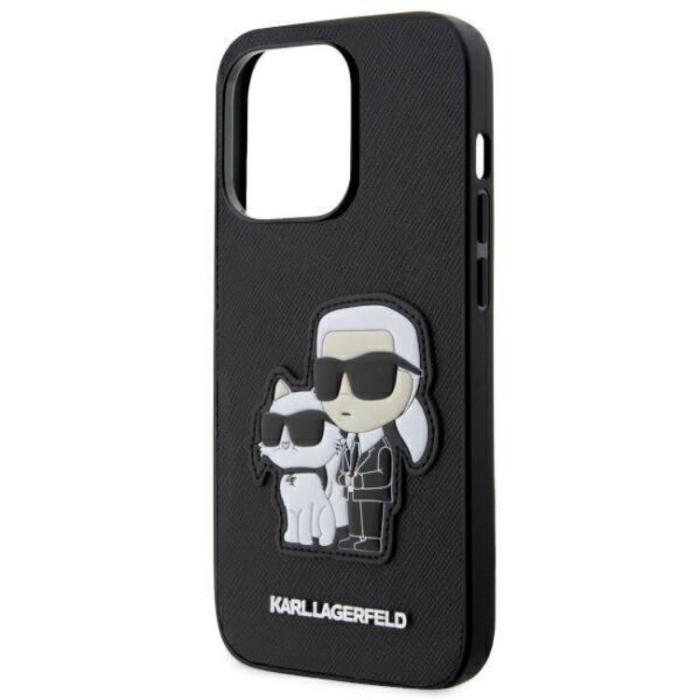 KARL LAGERFELD - Karl Lagerfeld iPhone 14 Pro Max Mobilskal Saffiano Karl & Choupette