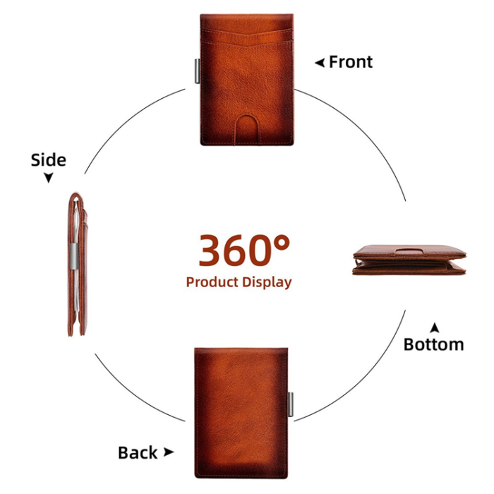 BANYANU - BANYANU Plånbok för Herrar Äkta Läder RFID Blocking N2039M