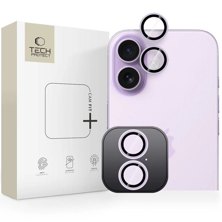 Tech-Protect iPhone 17 Härdat Glas Kameraskydd - Lavender | 5468 | AlltMobil