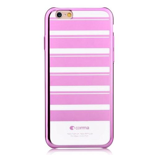 COMMA Baksideskal till iPhone 6- Randig - Rosa | 2353 | AlltMobil