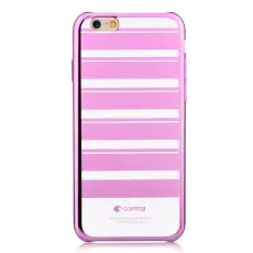 Comma - COMMA Baksideskal till iPhone 6- Randig - Rosa