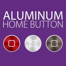 Spigen - Spigen Aluminium Homebuttons till iPhones och iPads - R&ouml;d/Silver/Brun