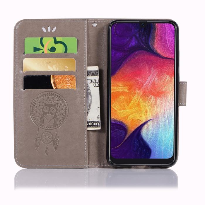 UTGATT4 - Dream Catcher Plånboksfodral till Samsung Galaxy A70 - Grå