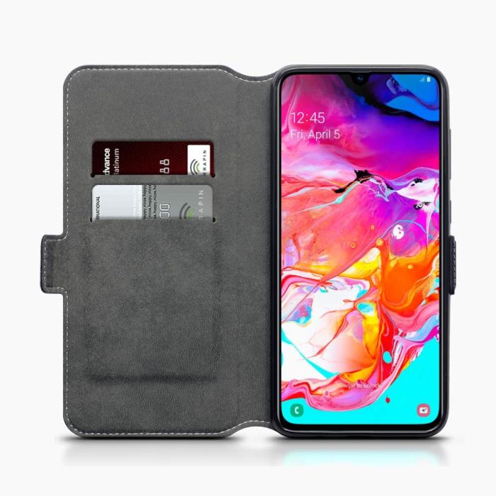 Terrapin - Slimmat Plånboksfodral till Samsung Galaxy A70 - Blå