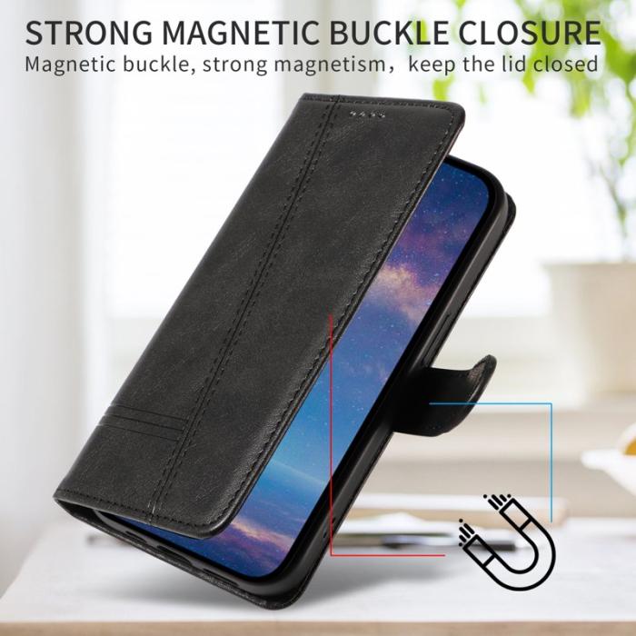OEM - T-Shape Samsung Galaxy S26 Plus Plånboksfodral Konstläder Ställ - Svart